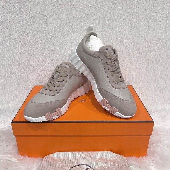 Hermes BOUNCING Day Flex Day Impulse Happy Sneaker Beige Esquisse 37 RECEIPT - Picture 3 of 12